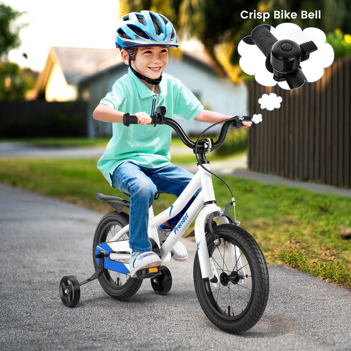 Kids Bike with 2 Training Wheels for 3-5 Years Old