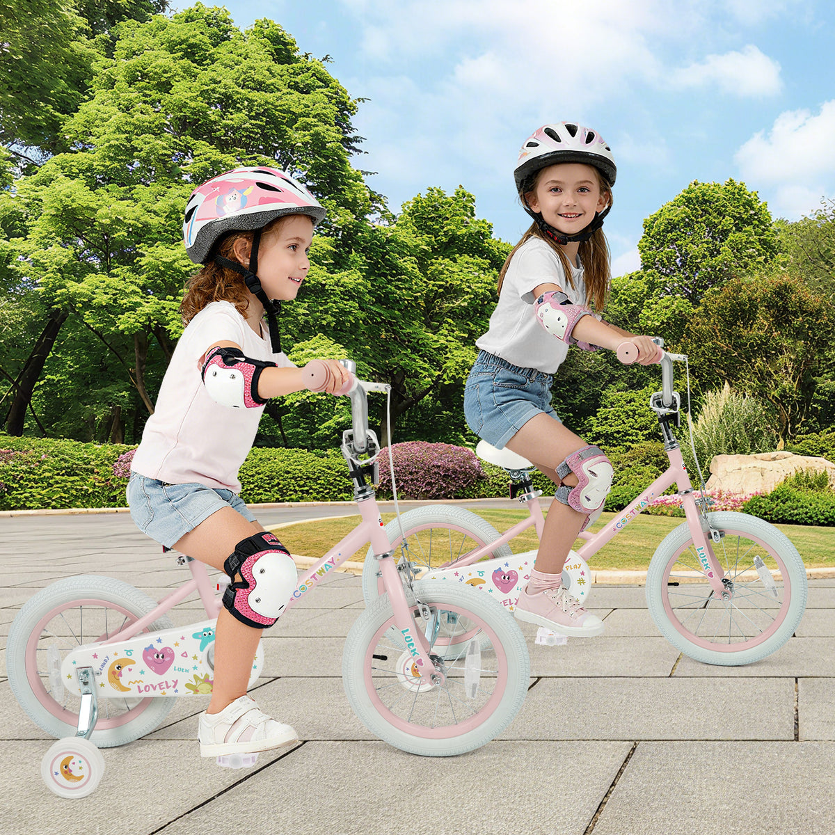 Vélo pour enfants réglable pour enfants de 3 à 8 ans - Étoiles et Lune