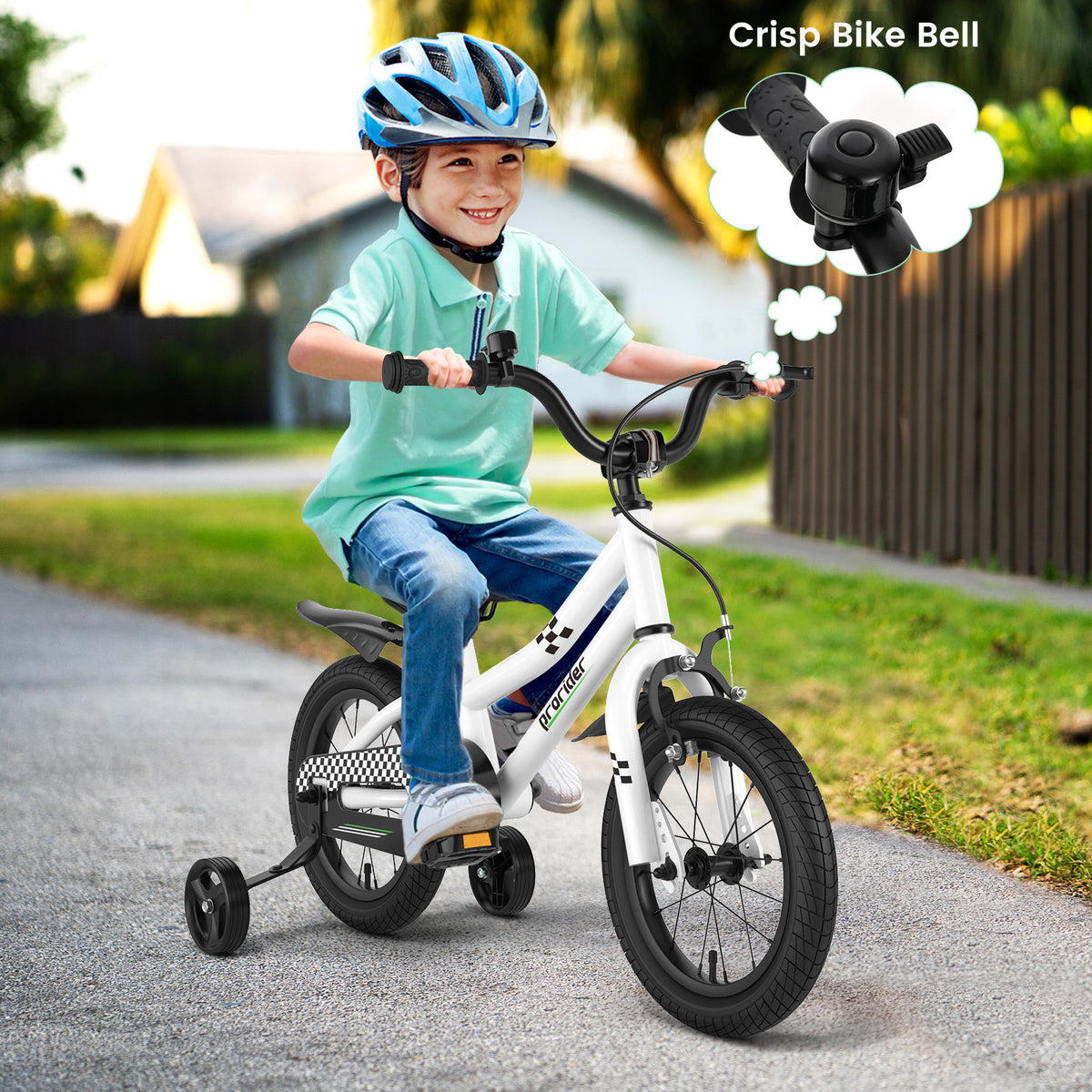 Kids Bike with 2 Training Wheels for 3-5 Years Old