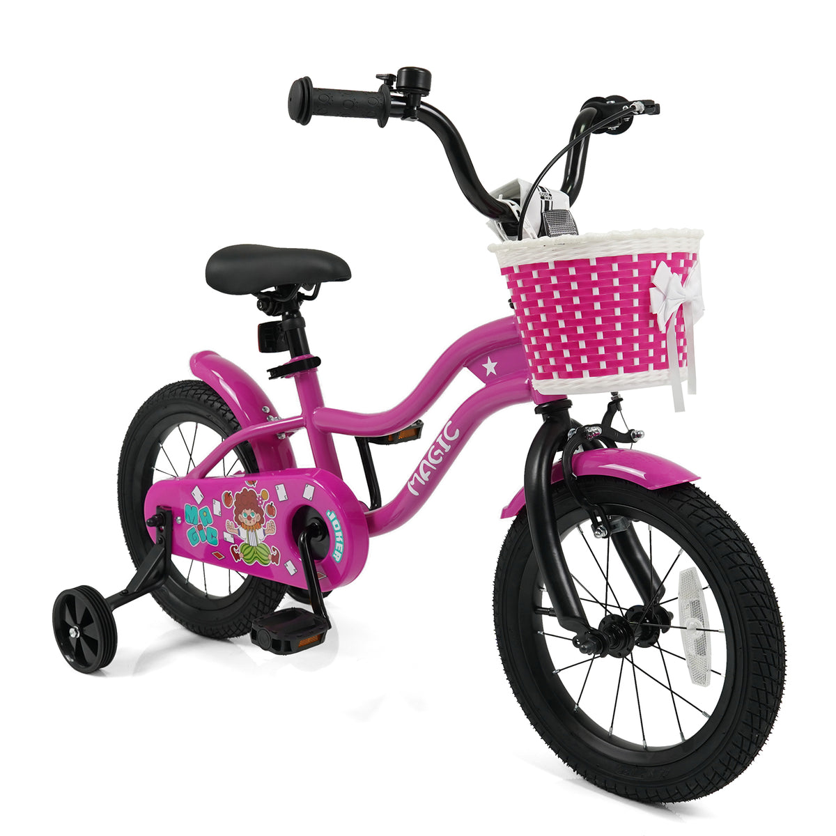 Vélo pour enfant avec petites roues pour 3-4 ans - Rose magique