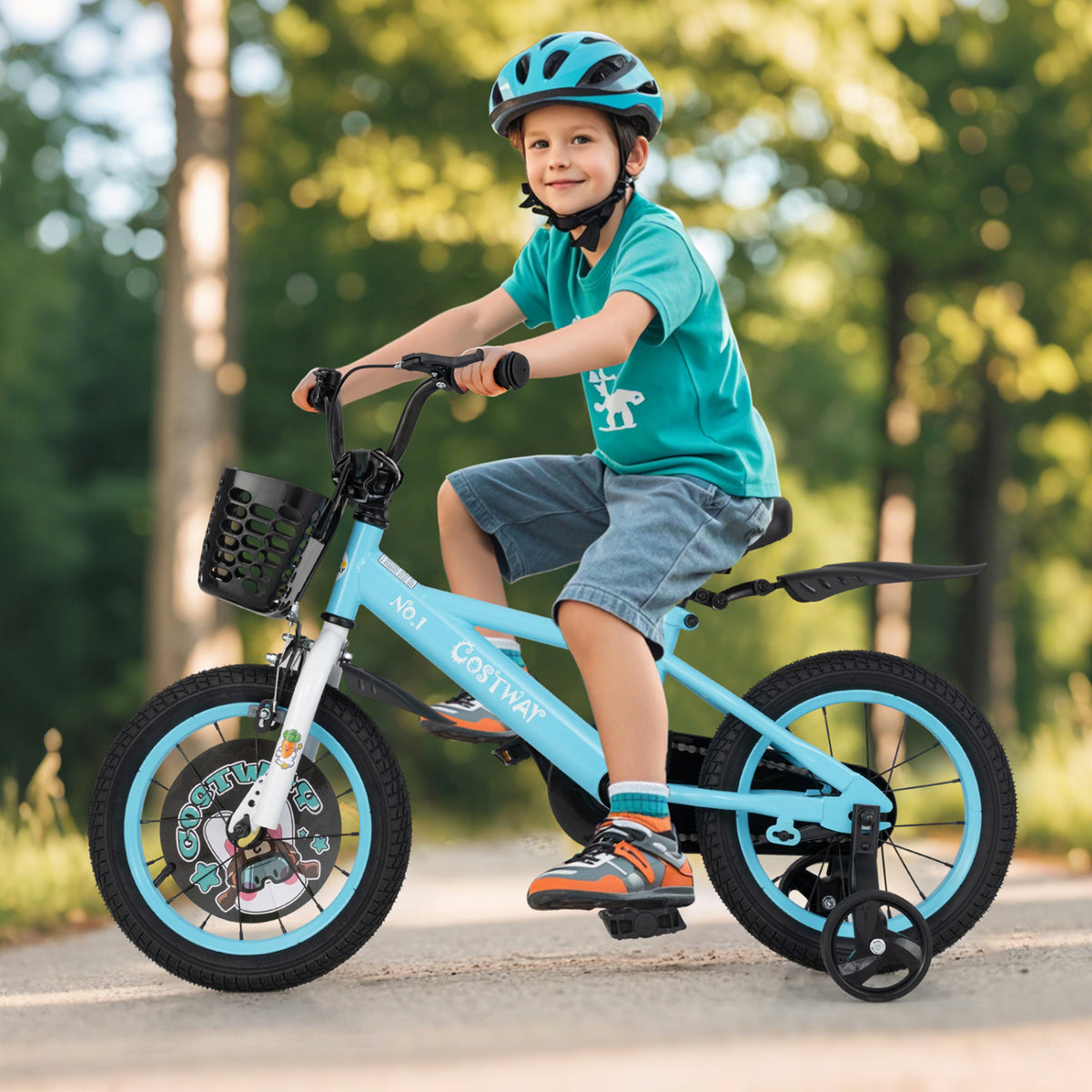 Kids Bike with Adjustable Handlebar and Saddle for 4-8 Years Old