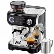 15 Bar Espresso Machine with Grinder & Frother - Black-DECOROLALA