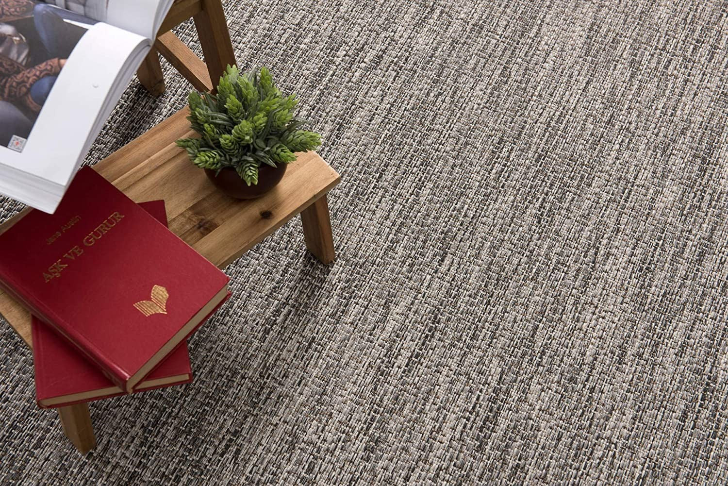 15' Beige And Gray Abstract Runner Rug-Area Rugs-DECOROLALA