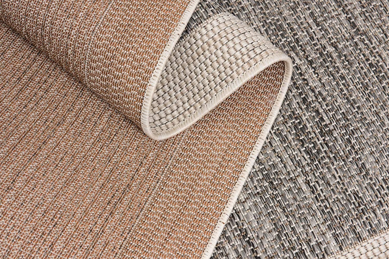 15' Beige And Gray Abstract Runner Rug-Area Rugs-DECOROLALA