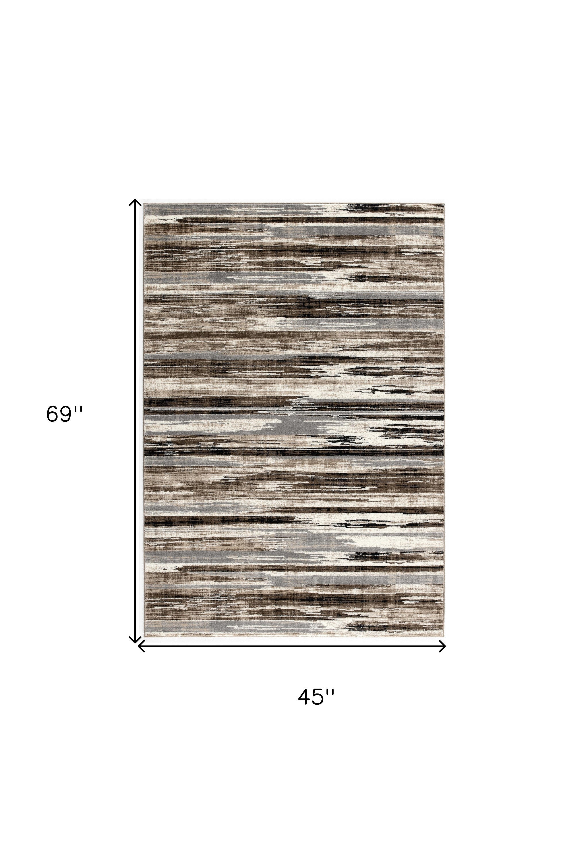 15' Beige Striped Dhurrie Runner Rug-Area Rugs-DECOROLALA