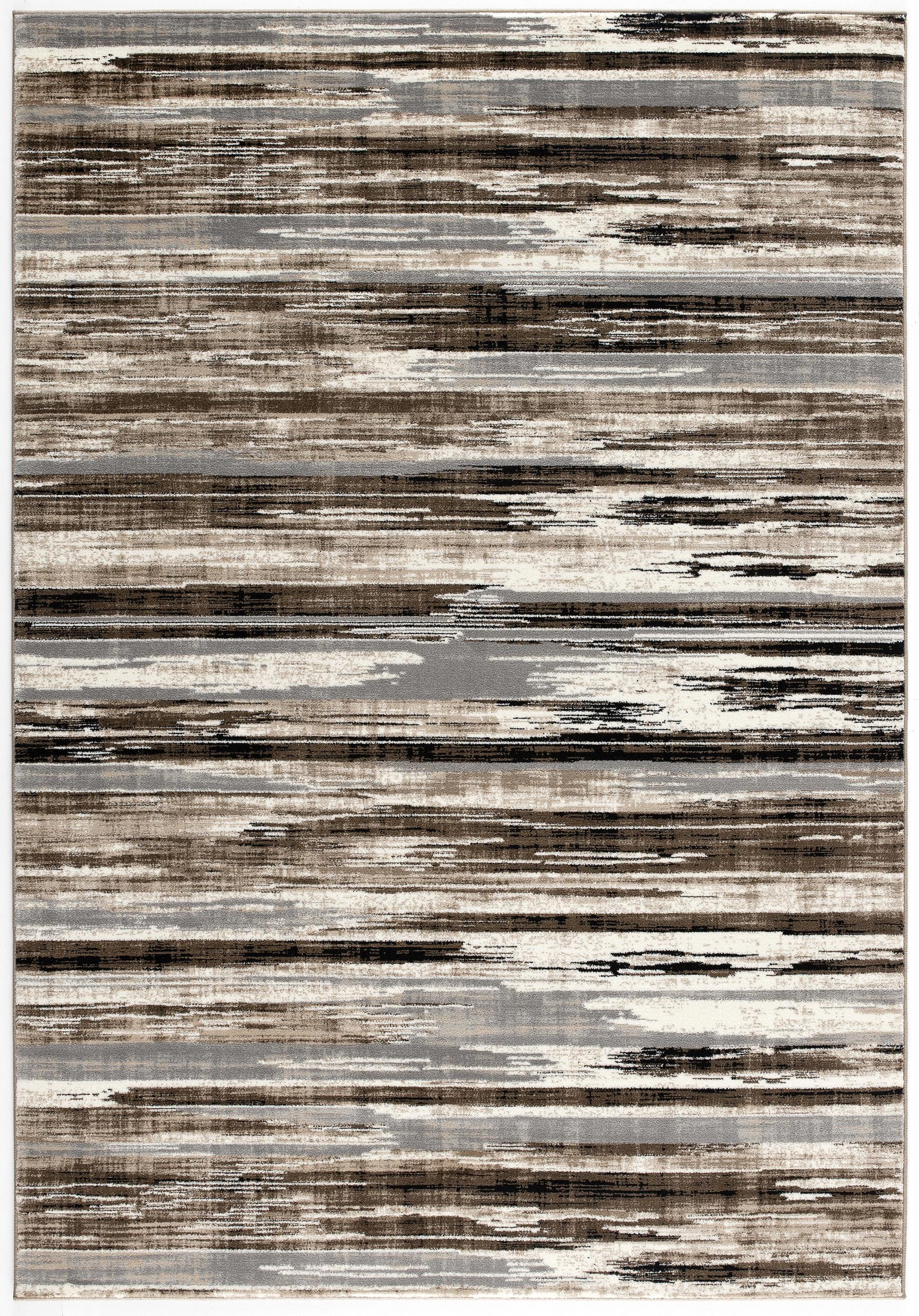 15' Beige Striped Dhurrie Runner Rug-Area Rugs-DECOROLALA