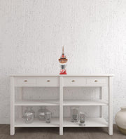 15" Black and Red Normandie Large Boat Hand Painted Decorative Boat-Sculptures-DECOROLALA