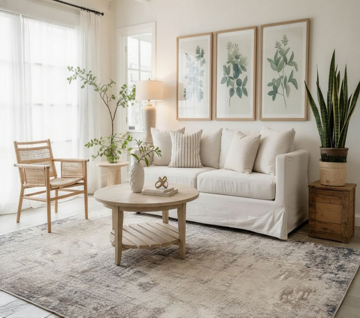 15' Blue And Ivory Abstract Runner Rug-Area Rugs-DECOROLALA