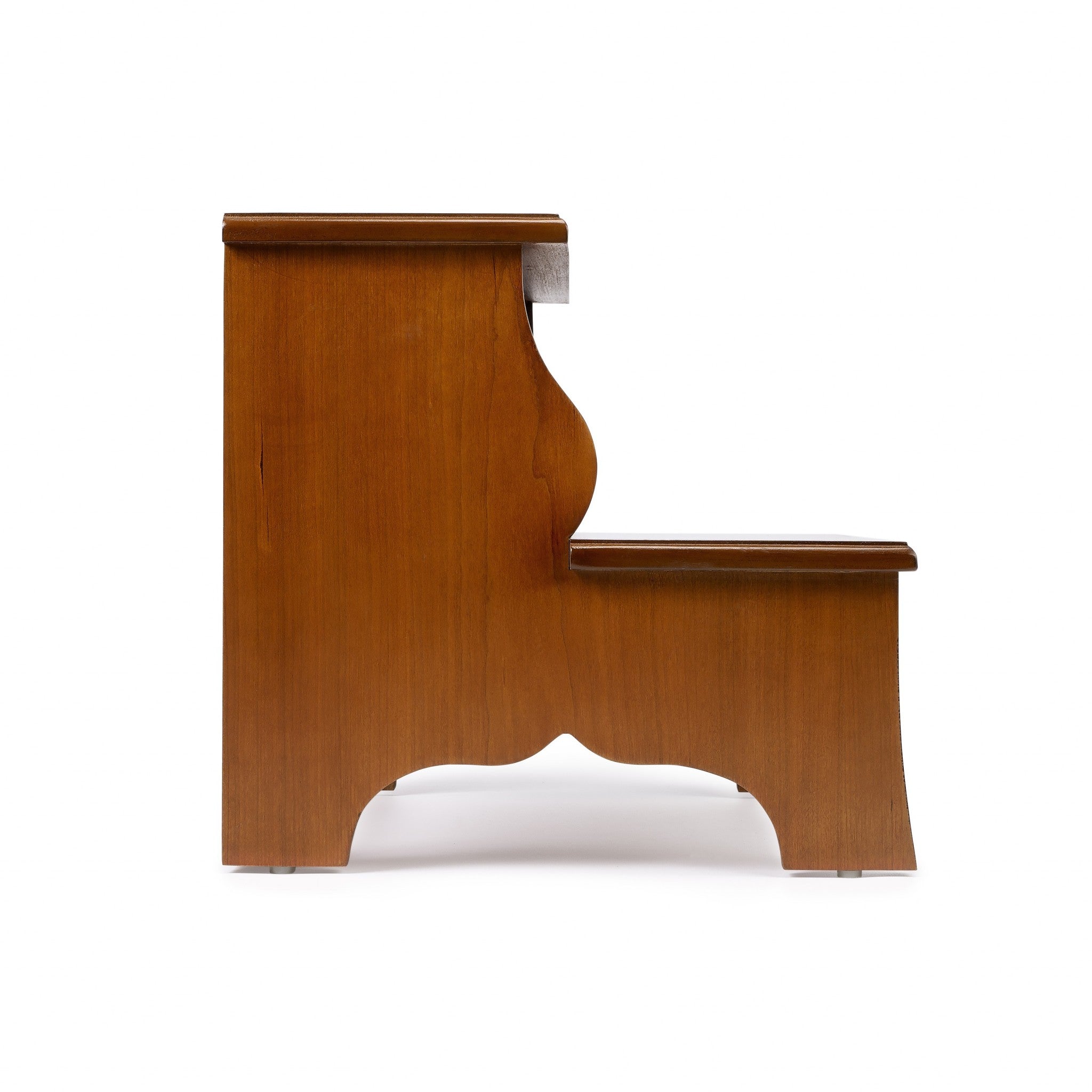 15" Brown Solid Wood and Solid and Manufactured Wood Backless Bar Chair-Bar Chairs-DECOROLALA