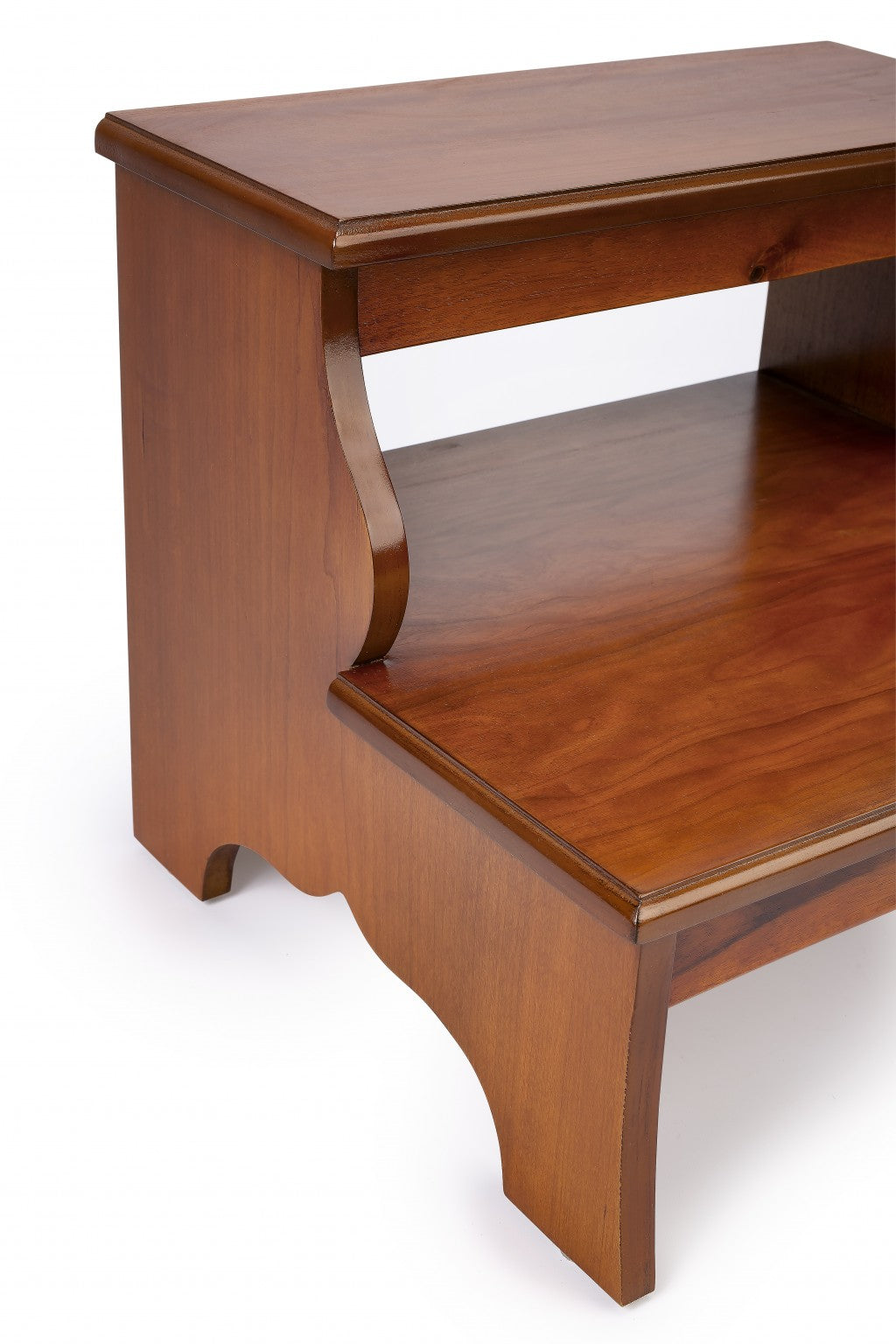 15" Brown Solid Wood and Solid and Manufactured Wood Backless Bar Chair-Bar Chairs-DECOROLALA