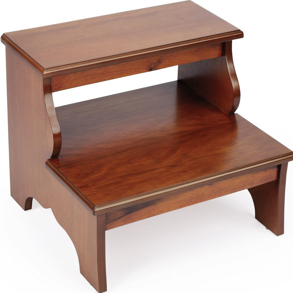 15" Brown Solid Wood and Solid and Manufactured Wood Backless Bar Chair-Bar Chairs-DECOROLALA