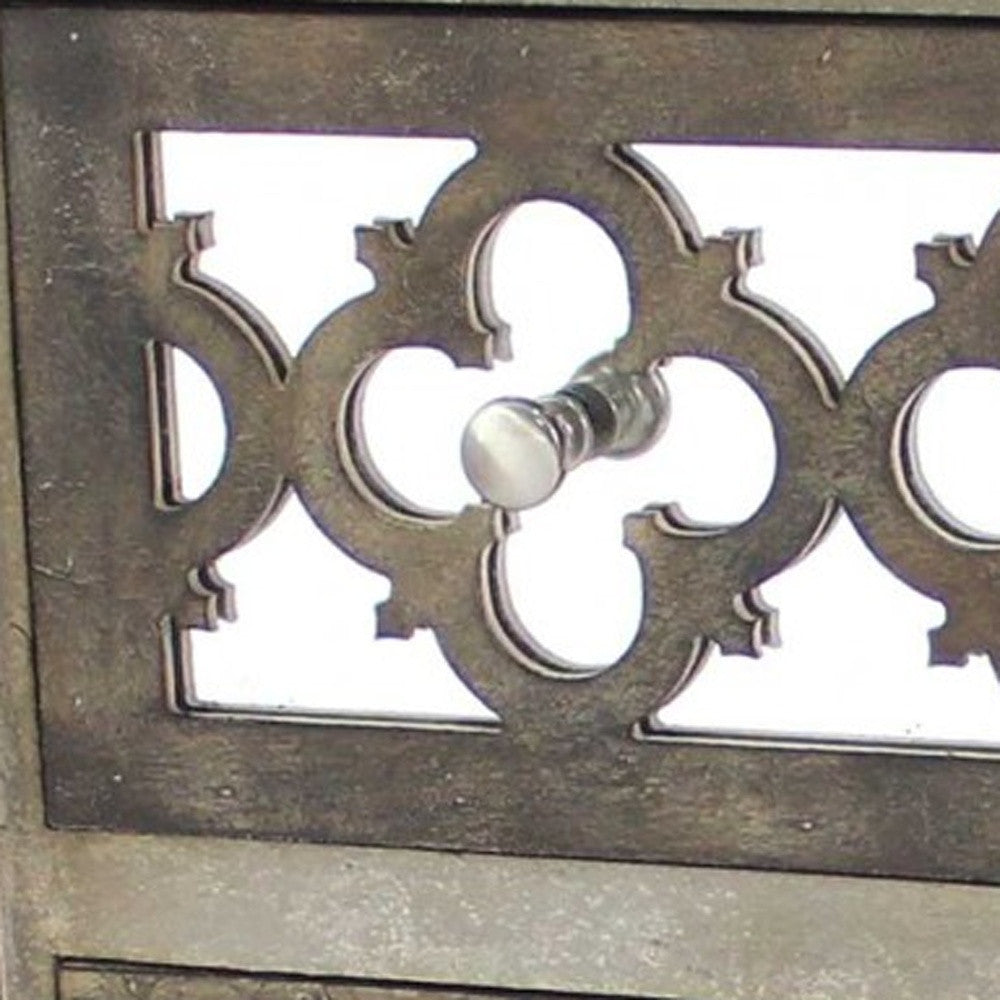 15" Brown Standard Accent Cabinet With Three Drawers-Cabinets-DECOROLALA