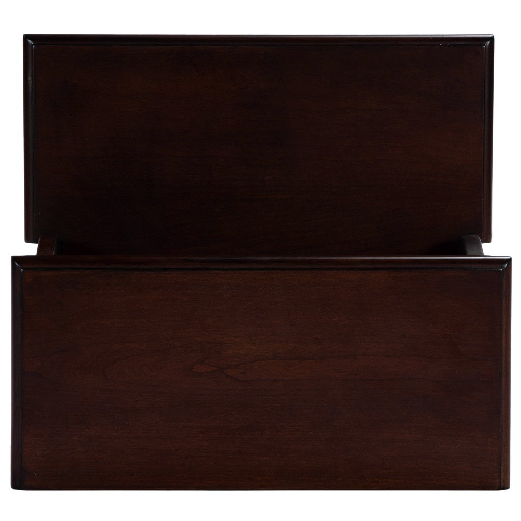 15" Dark Brown Solid Wood and Solid and Manufactured Wood Backless Bar Chair-Bar Chairs-DECOROLALA