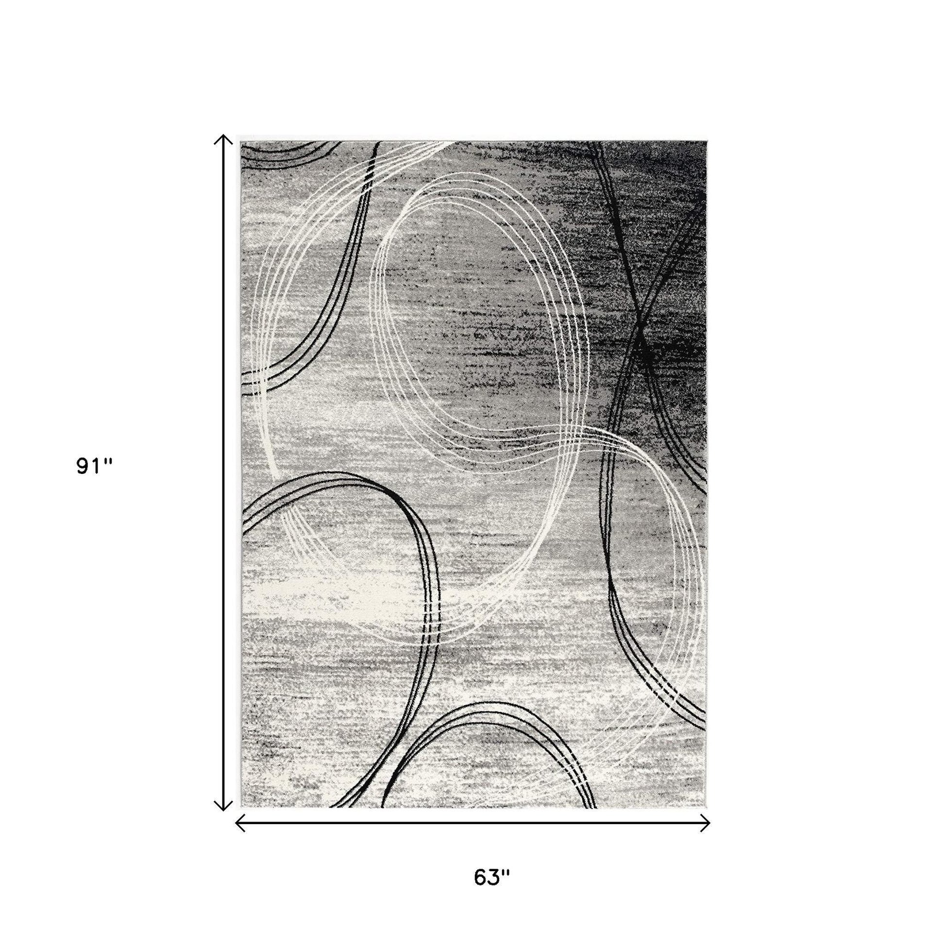 15' Gray Abstract Dhurrie Runner Rug-Area Rugs-DECOROLALA