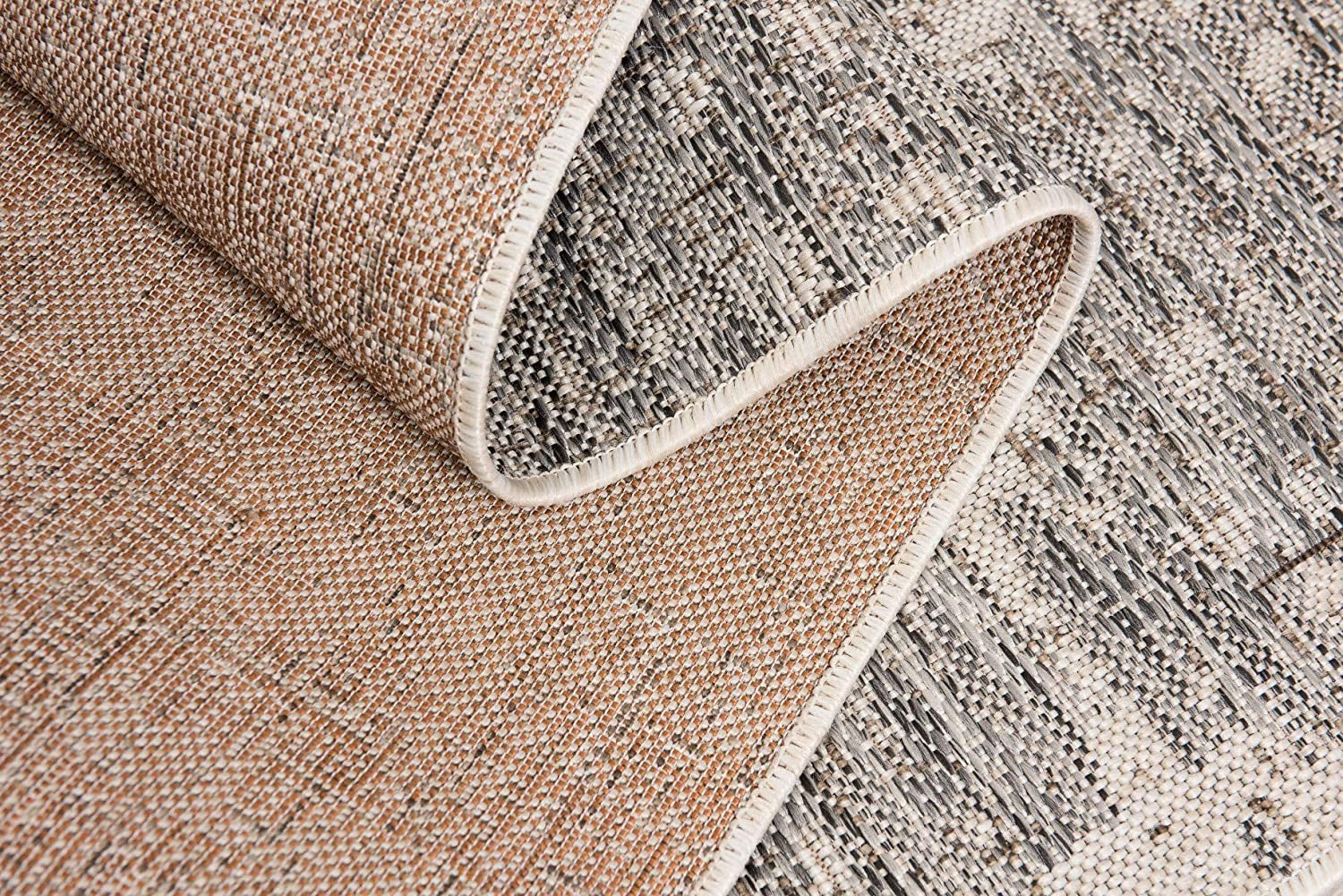 15' Gray And Ivory Abstract Runner Rug-Area Rugs-DECOROLALA