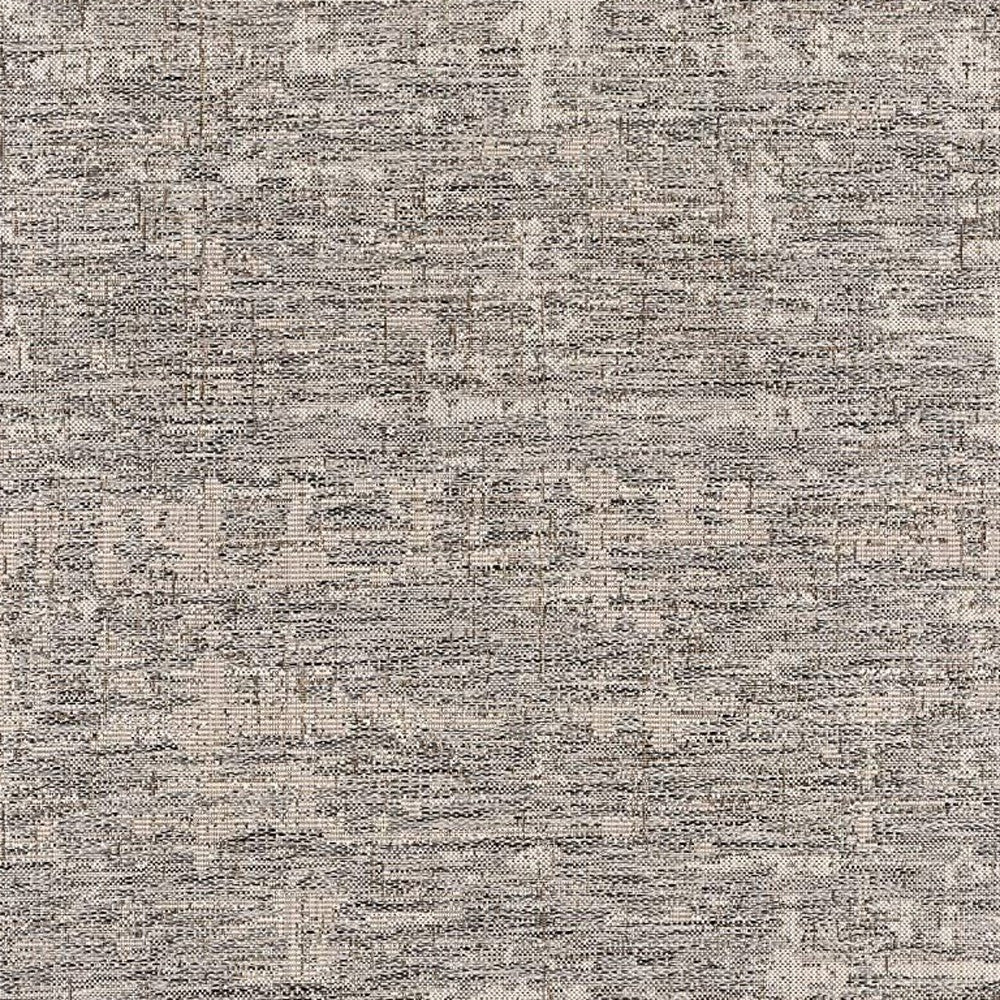 15' Gray And Ivory Abstract Runner Rug-Area Rugs-DECOROLALA