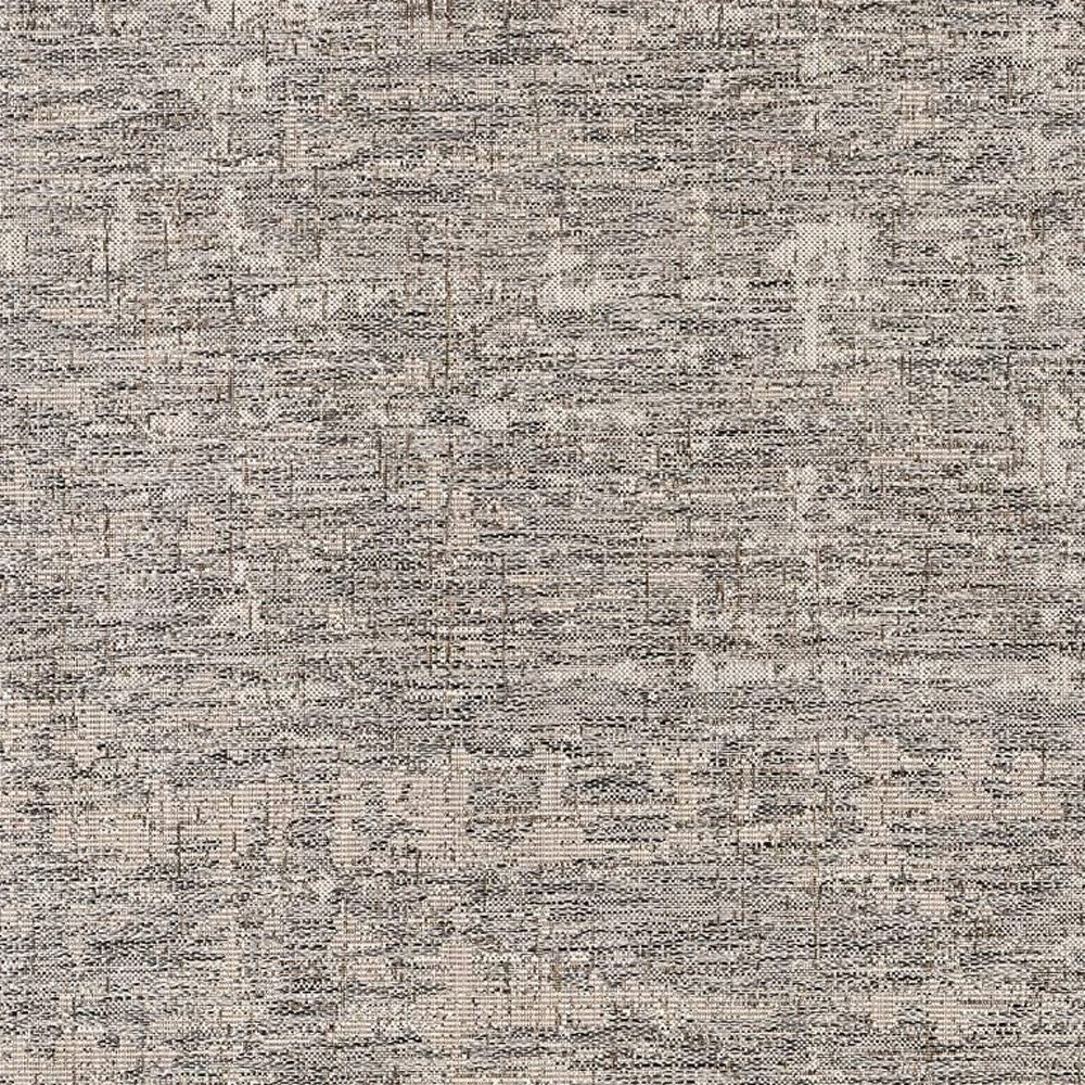 15' Gray And Ivory Abstract Runner Rug-Area Rugs-DECOROLALA