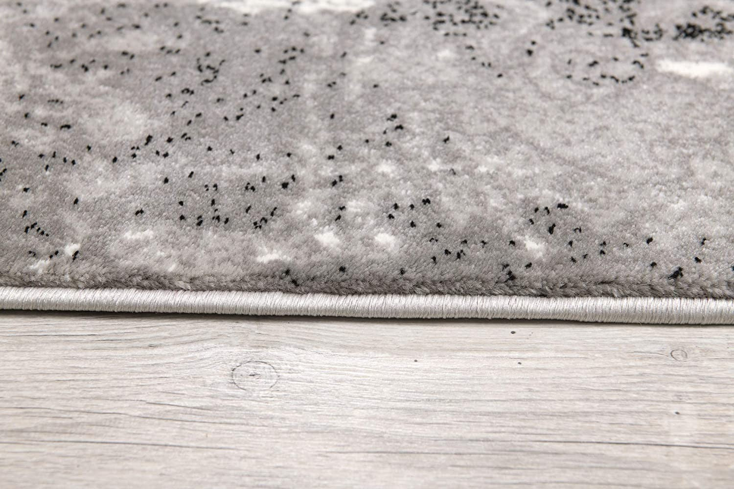 15' Gray Damask Dhurrie Runner Rug-Area Rugs-DECOROLALA