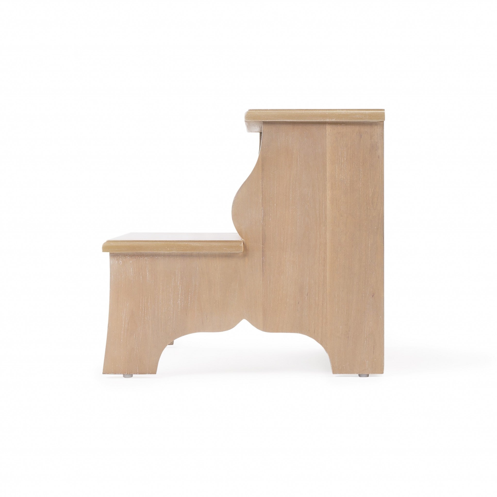 15" Natural Solid Wood and Solid and Manufactured Wood Backless Bar Chair-Bar Chairs-DECOROLALA