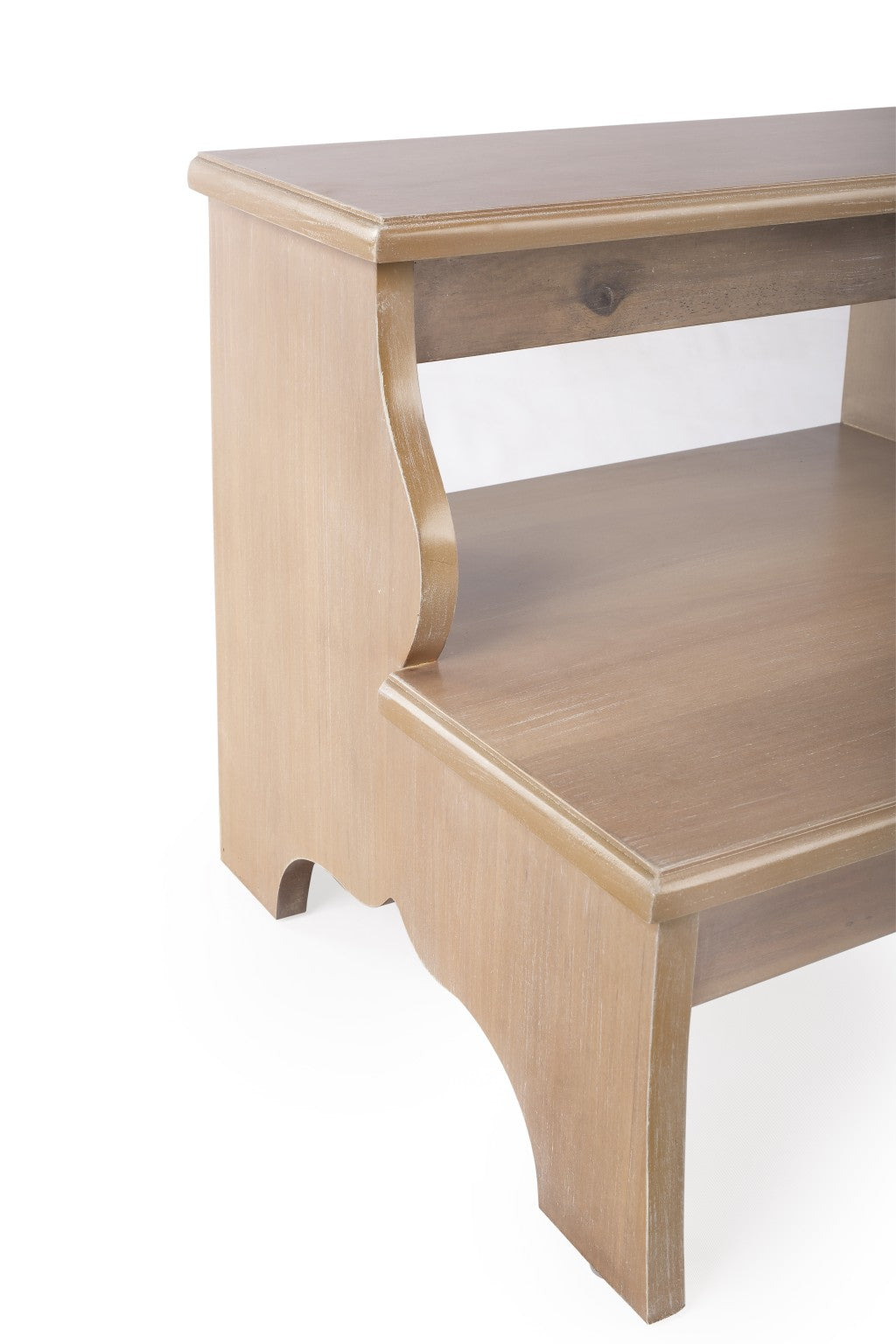 15" Natural Solid Wood and Solid and Manufactured Wood Backless Bar Chair-Bar Chairs-DECOROLALA