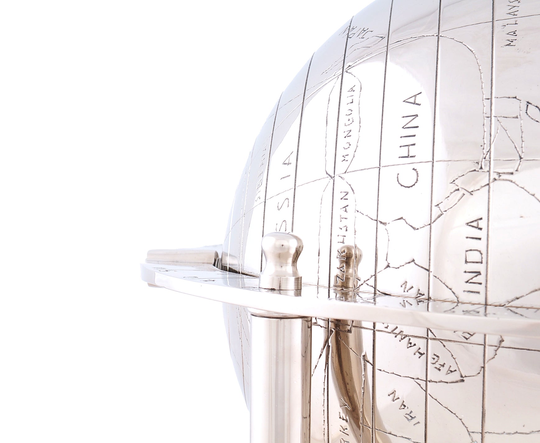 15" Nickel Metal Hand Painted Figurine Tabletop Sculpture-Sculptures-DECOROLALA