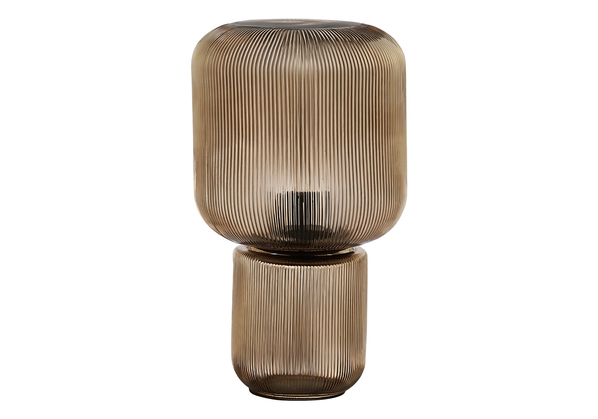 15" Ribbed Tinted Glass Table Lamp - Contemporary Design-Table lamp-DECOROLALA