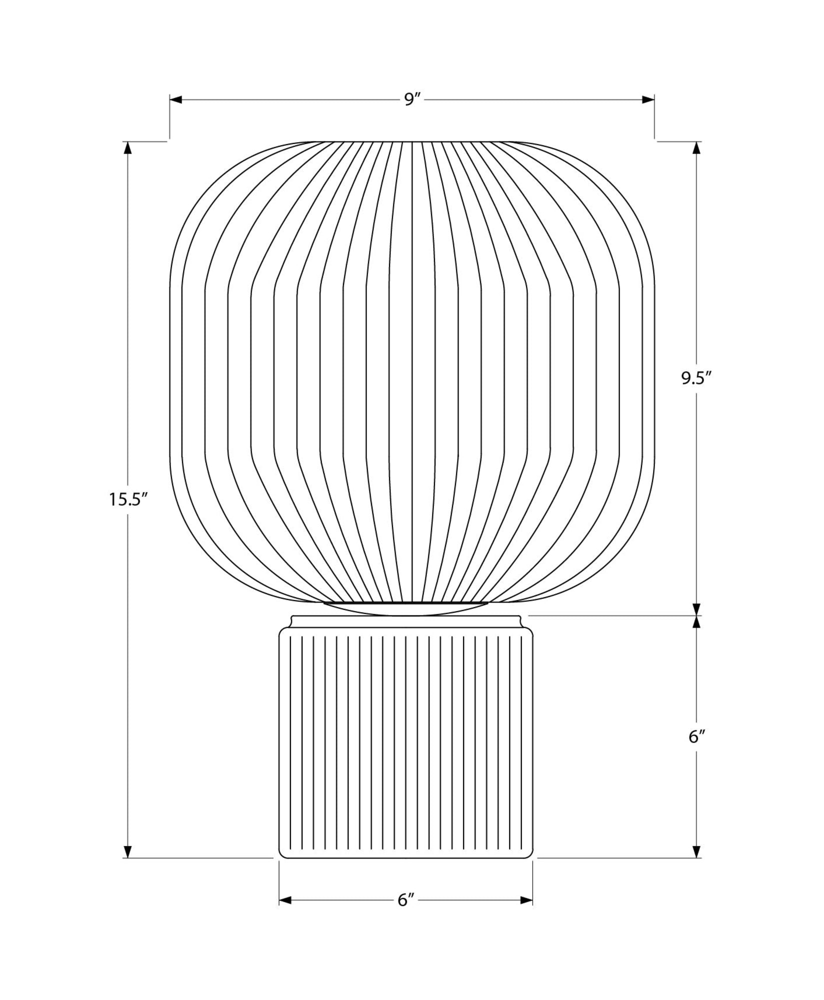 15" Ribbed Tinted Glass Table Lamp - Contemporary Design-Table lamp-DECOROLALA