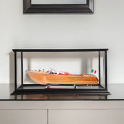 15" Solid Wood Hand Painted Riva Aquarama Speedboat Exclusive Display Case Edition Model Boat-Sculptures-DECOROLALA