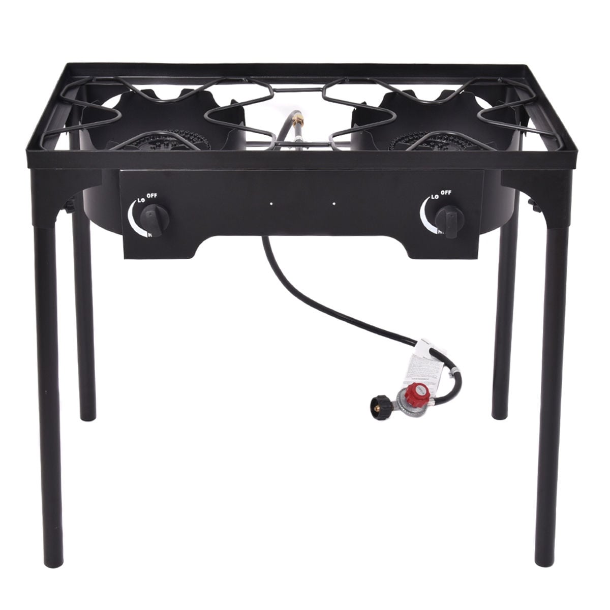 150 000 BTU Double Burner Outdoor Stove BBQ Grill-Outdoor Grills-DECOROLALA