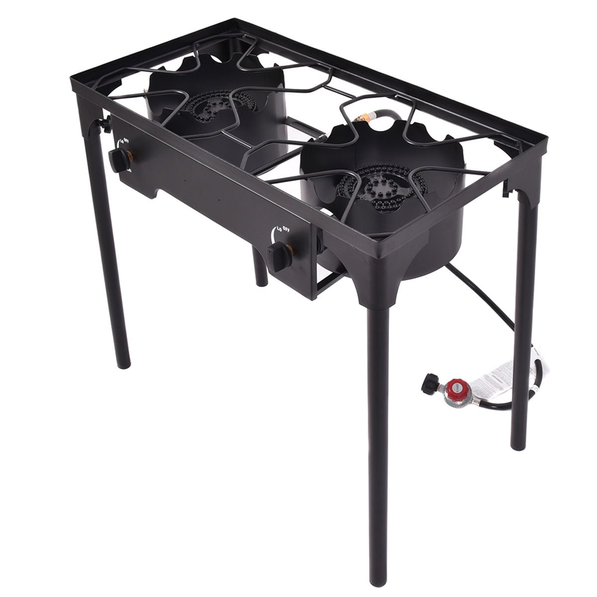 150 000 BTU Double Burner Outdoor Stove BBQ Grill-Outdoor Grills-DECOROLALA