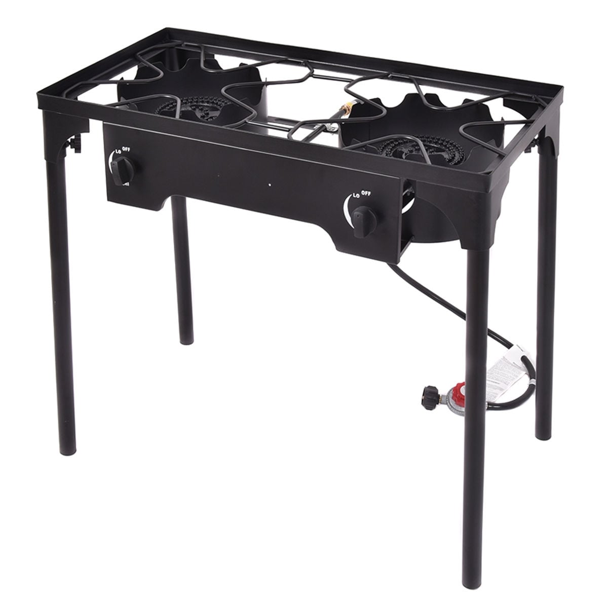 150 000 BTU Double Burner Outdoor Stove BBQ Grill-Outdoor Grills-DECOROLALA
