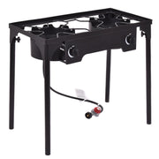 150 000 BTU Double Burner Outdoor Stove BBQ Grill-Outdoor Grills-DECOROLALA