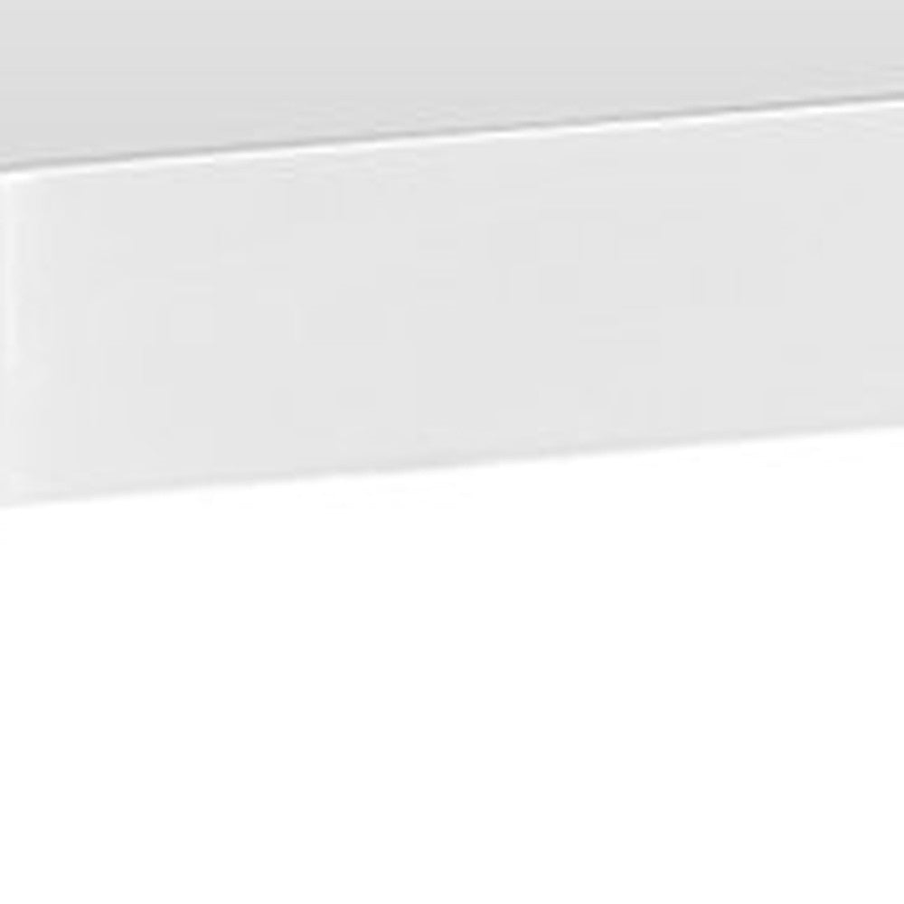 15.75" X 59" X 15.75" White Clear Hollow Core Tempered Glass TV Stand-TV Stands-DECOROLALA