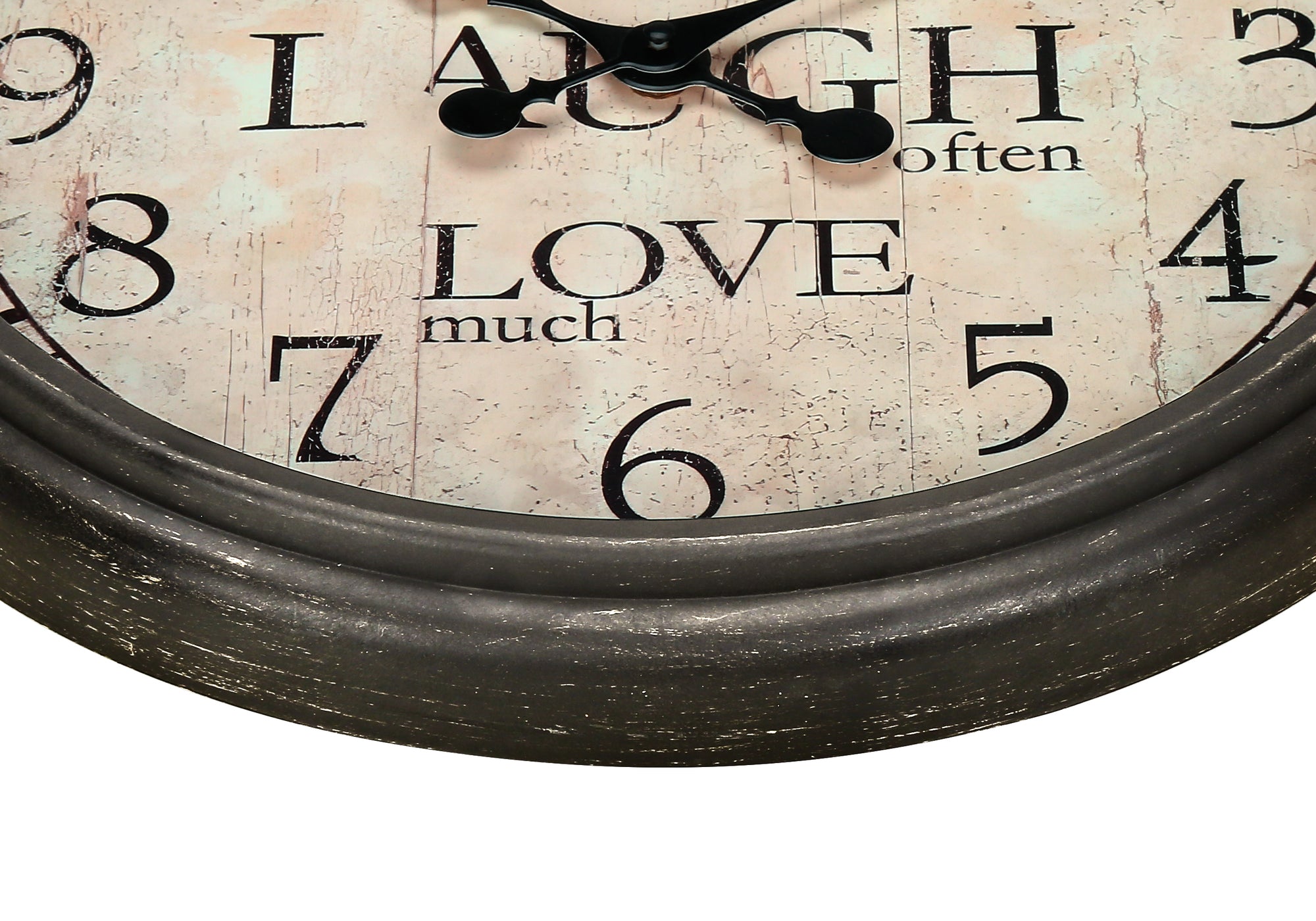 16" Antique Brown Round Wall Clock-Clocks-DECOROLALA
