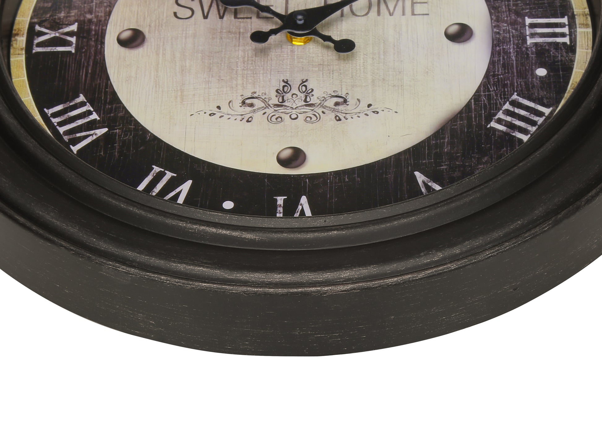 16" Antique Brown Wall Clock with Roman Numerals-Clocks-DECOROLALA