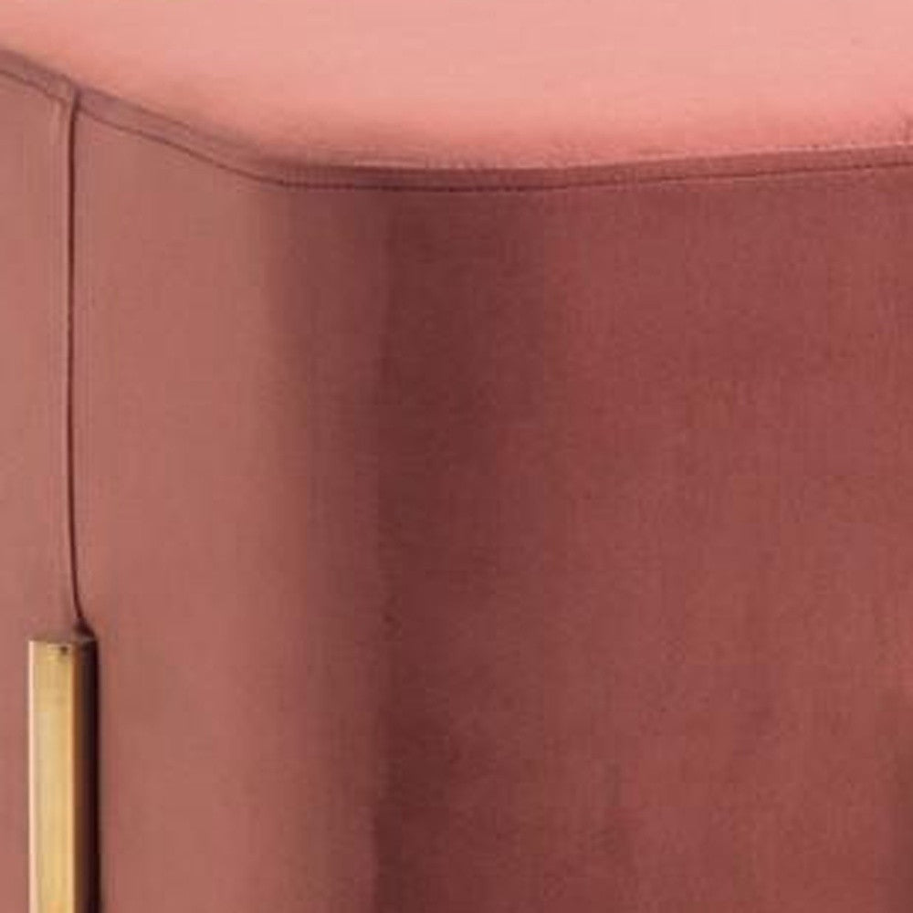 16" Copper Velvet And Gold Cube Ottoman-Ottomans-DECOROLALA