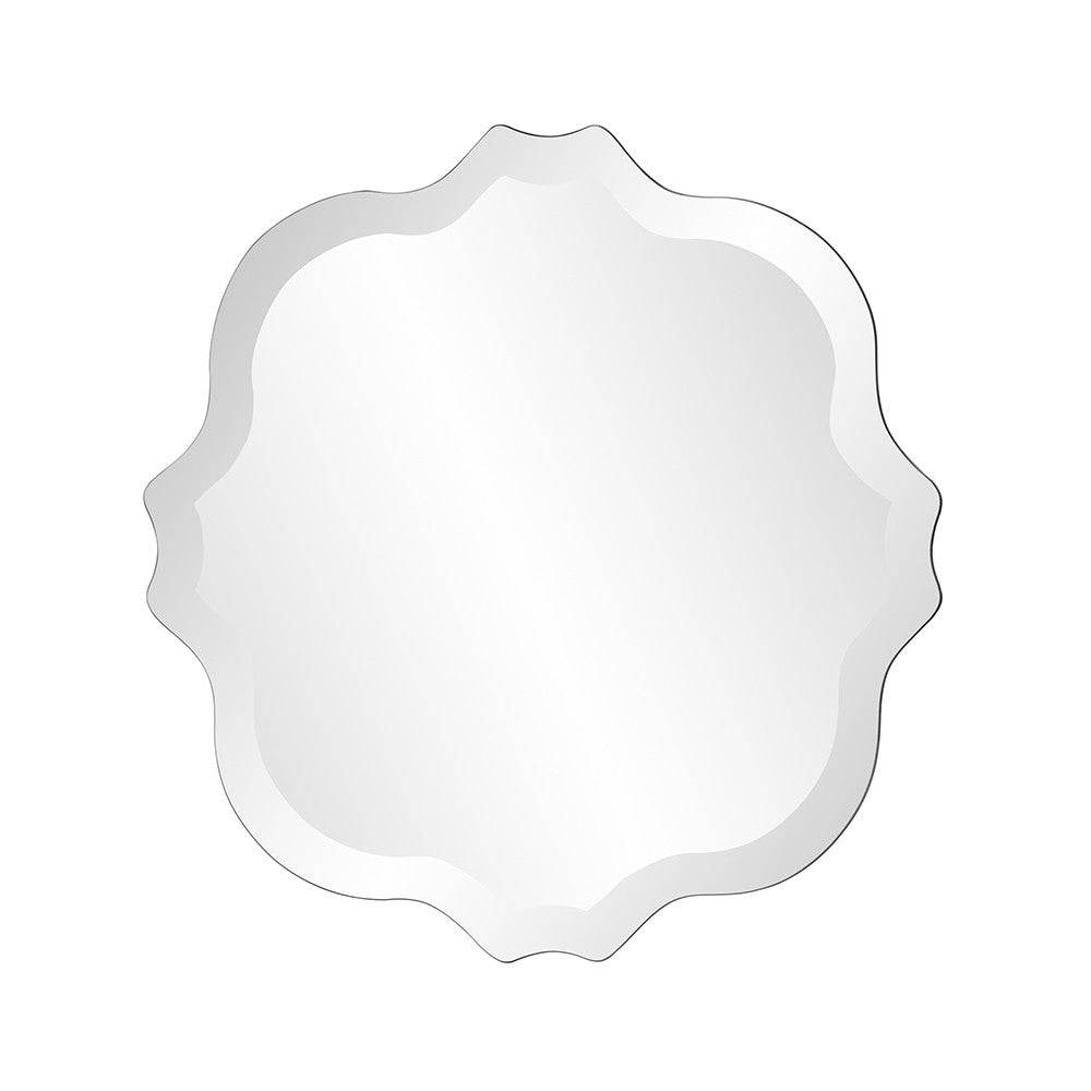 16" Gray Abstract Unframed Accent Mirror-Mirrors-DECOROLALA