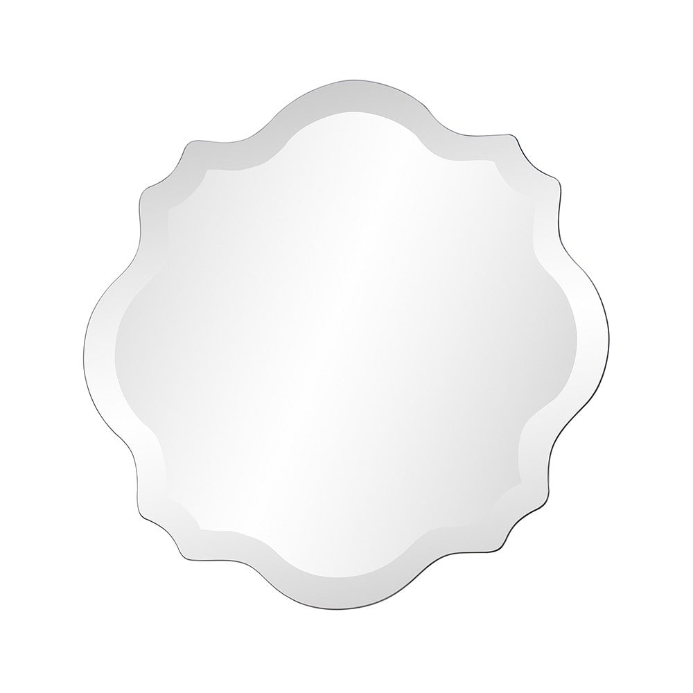 16" Gray Abstract Unframed Accent Mirror-Mirrors-DECOROLALA