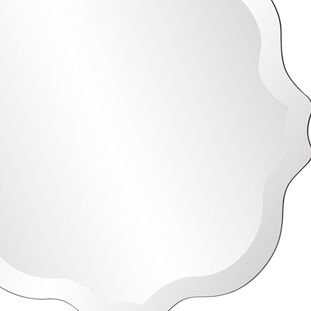 16" Gray Abstract Unframed Accent Mirror-Mirrors-DECOROLALA