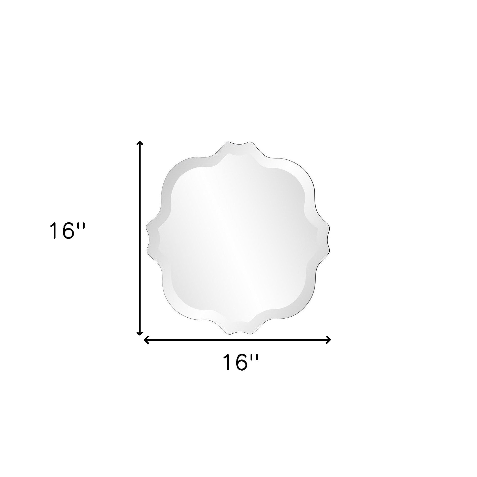 16" Gray Abstract Unframed Accent Mirror-Mirrors-DECOROLALA