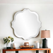 16" Gray Abstract Unframed Accent Mirror-Mirrors-DECOROLALA