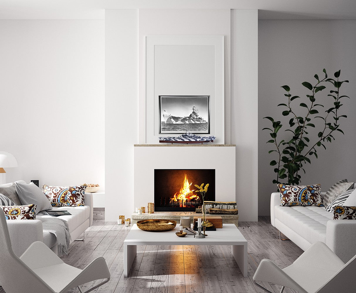 16" Gray And White Manufactured Wood Hand Painted Sculpture-Sculptures-DECOROLALA