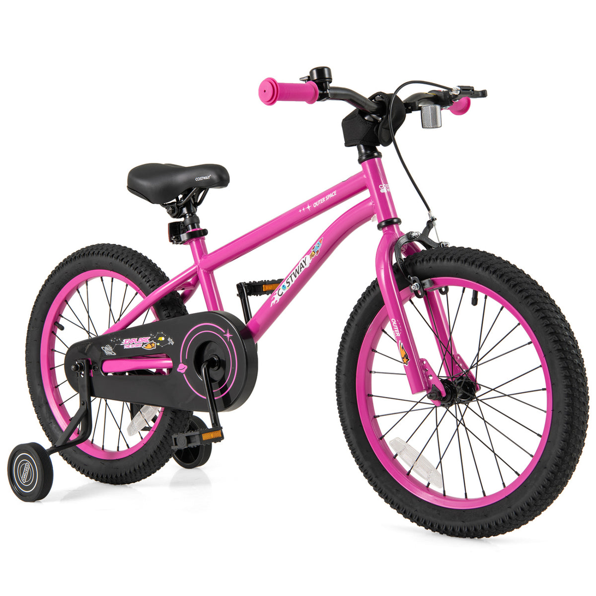 16" Kids Bike for 4-7 Years Old, Adjustable Seat with Training Wheels-Kids Bike-DECOROLALA