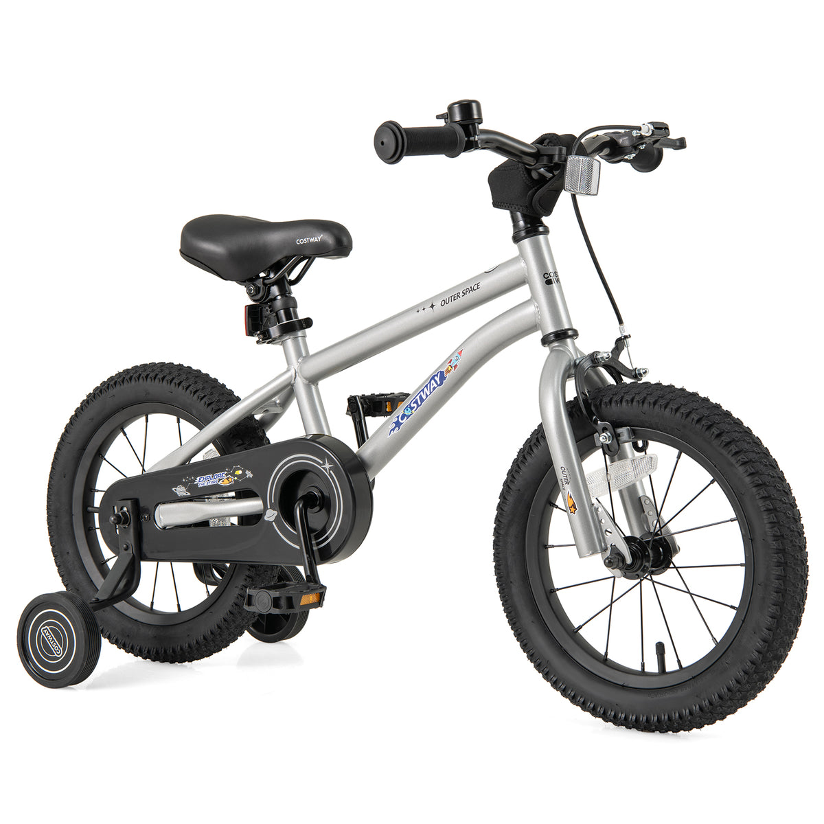 16" Kids Bike with Training Wheels, Adjustable Seat, Steel Frame-Kids Bike-DECOROLALA