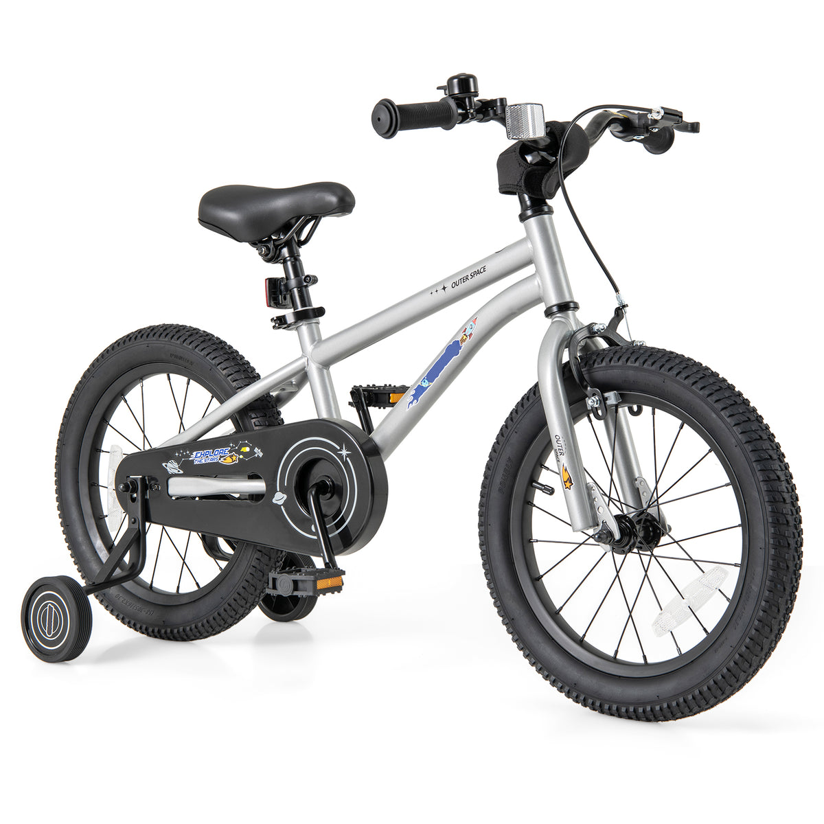 16" Kids Bike with Training Wheels, Adjustable Seat, Steel Frame-Kids Bike-DECOROLALA