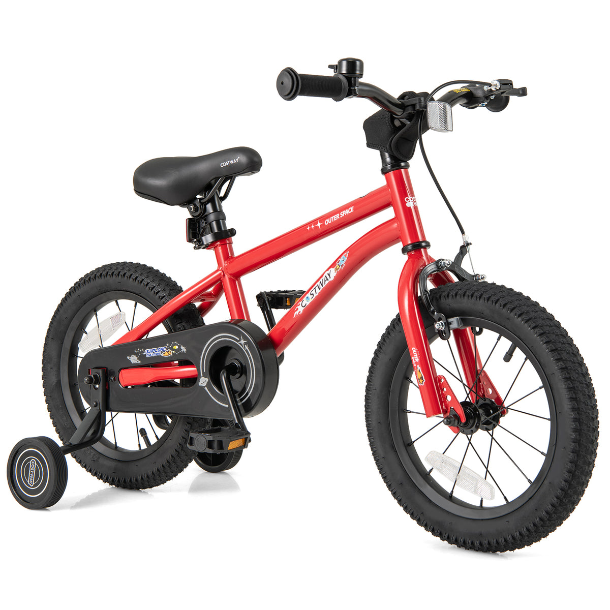 16" Kids Bike with Training Wheels, Handbrake, and Coaster Brake-Kids Bike-DECOROLALA