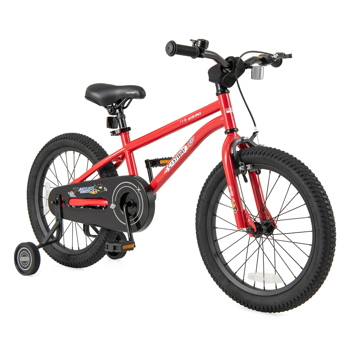 16" Kids Bike with Training Wheels, Handbrake, and Coaster Brake-Kids Bike-DECOROLALA