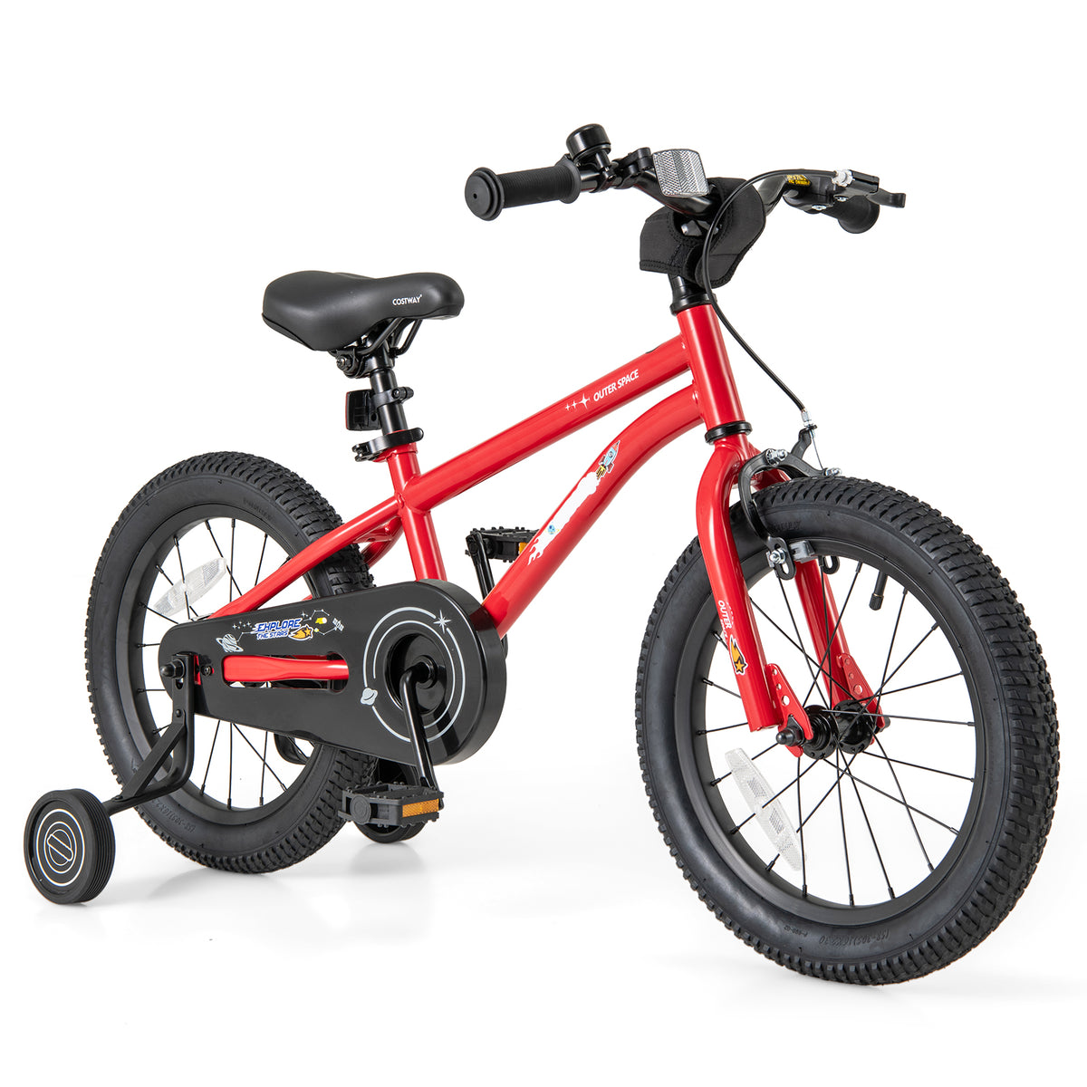 16" Kids Bike with Training Wheels, Handbrake, and Coaster Brake-Kids Bike-DECOROLALA