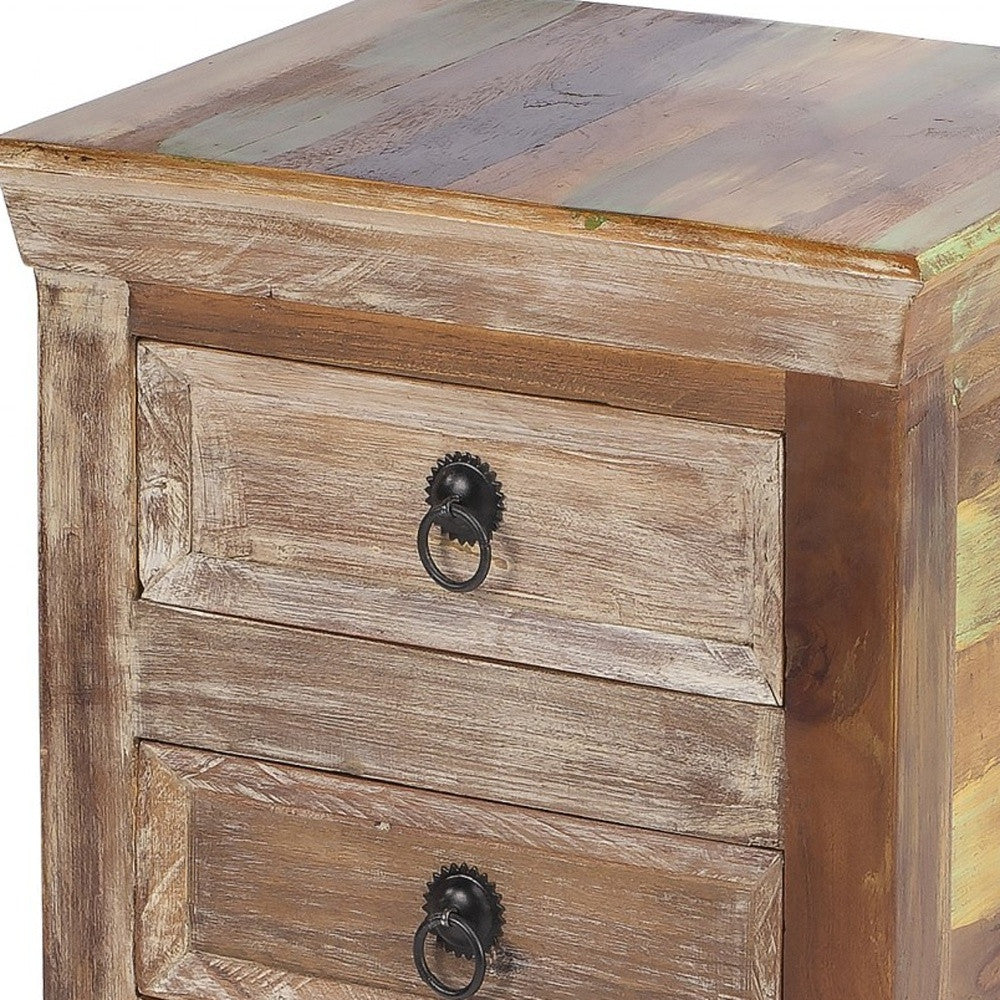 16" Modern Rustic Three Drawer Accent Chest-Dressers-DECOROLALA