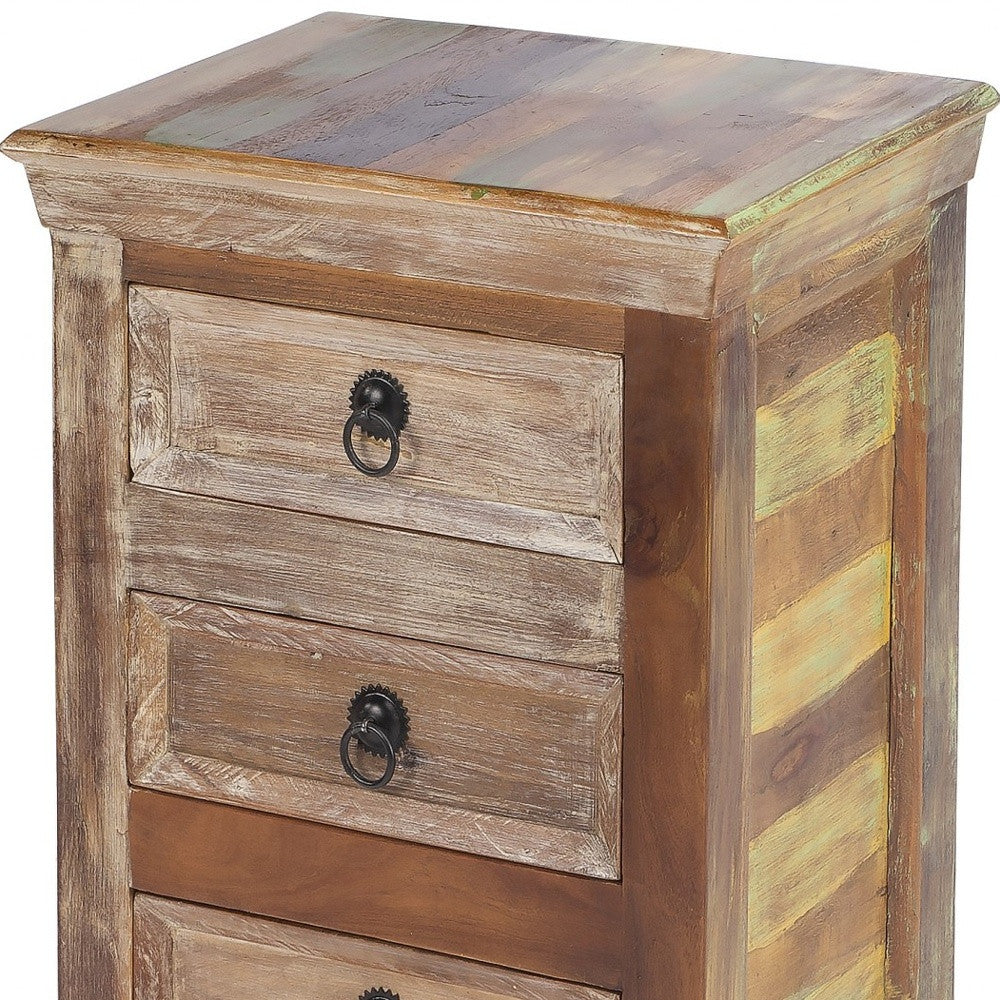 16" Modern Rustic Three Drawer Accent Chest-Dressers-DECOROLALA